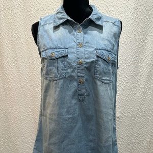 Japna sleeveless denim top (XL)